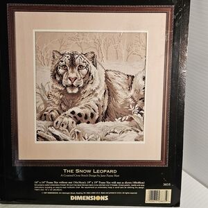 Dimensions 'The Snow Leopard' Counted Cross Stitch Kit - Neutral Beige
